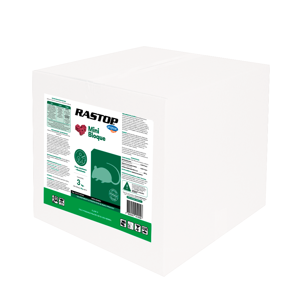 RASTOP® Mini Bloques 3 kg - Rodenticida